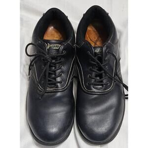 Austin Golf Classic Shoes Black Leather Lace Up Athletic Comfort Mens 11.5 D